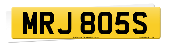 Registration number MRJ 805S